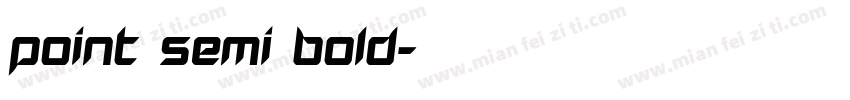 Point Semi Bold字体转换